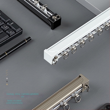 Alumínium függöny sín – Dupla sín, Csendes csúszás, Modell JFL-F05, Telepítési típus: függesztett