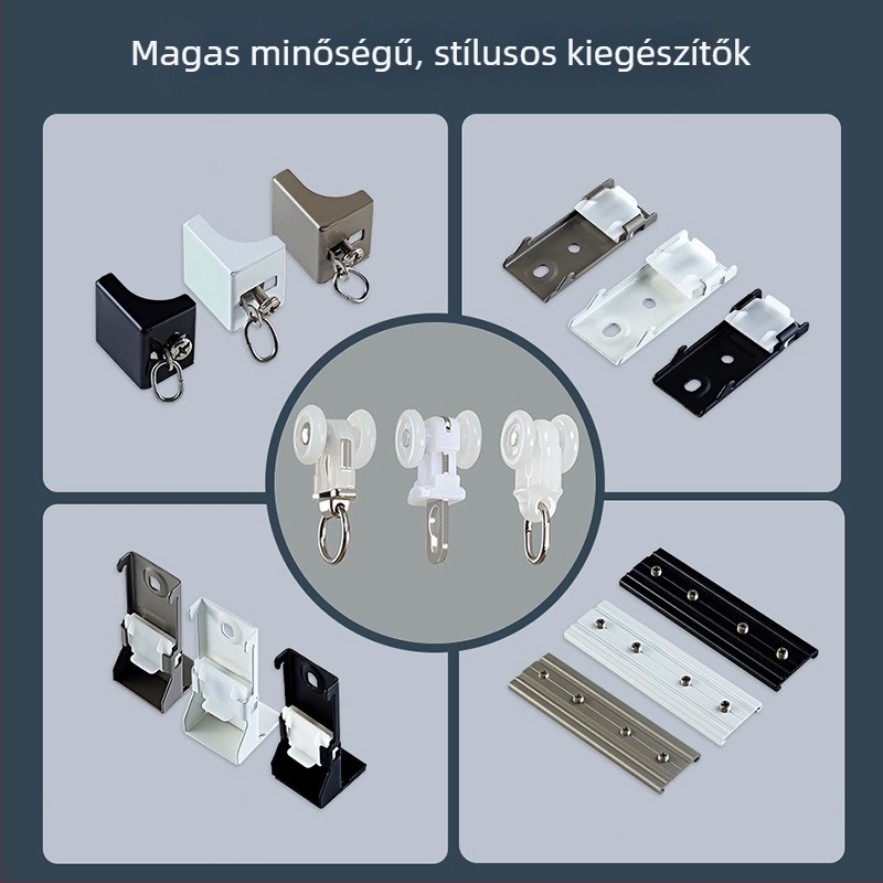 Alumínium függöny sín – Dupla sín, Csendes csúszás, Modell JFL-F05, Telepítési típus: függesztett