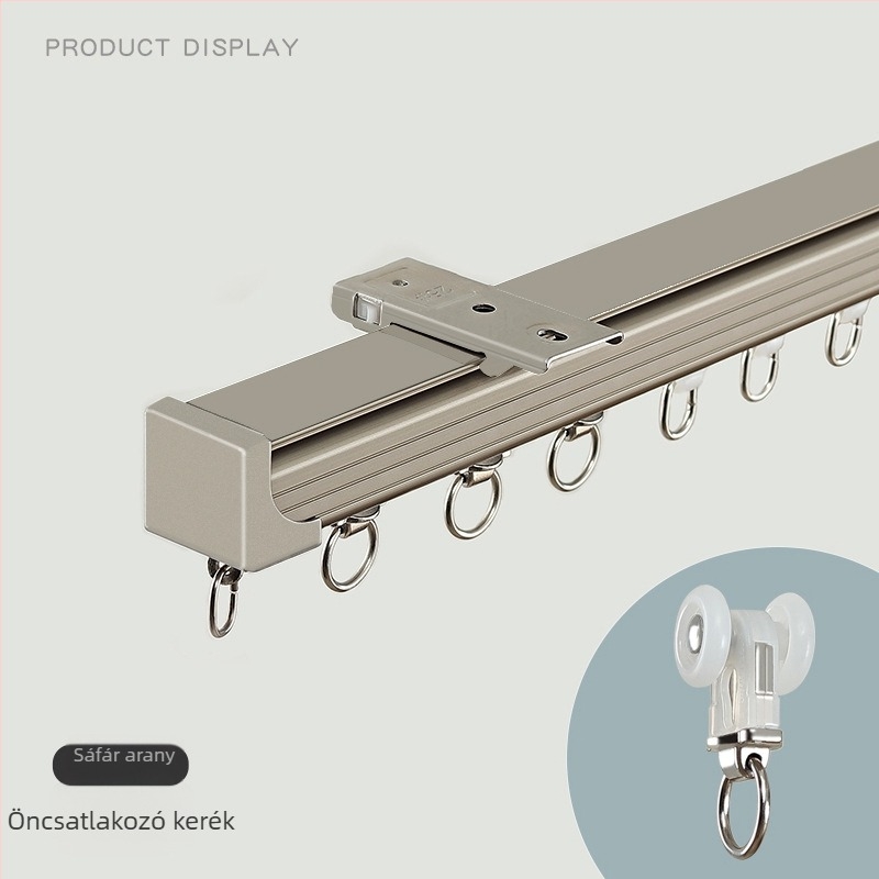 Alumínium függöny sín – Dupla sín, Csendes csúszás, Modell JFL-F05, Telepítési típus: függesztett