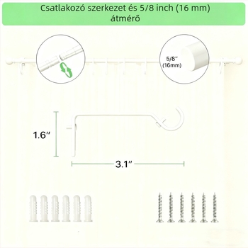 Európai stílusú római függönyrúddal, konzollal és csavarokkal, gyanta, Yijiale, könnyed luxus, testreszabható, jogosított magánmárka