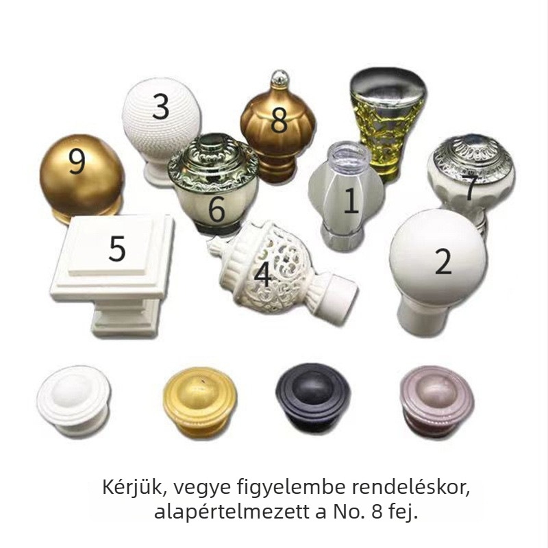 A alumínium ötvözet függönyrú, római stílus, egyrudas vagy duplarúd, modern minimális dizájn, testreszabható