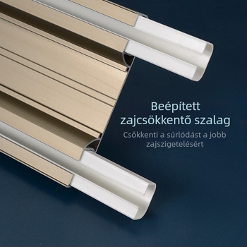 Alumíniumötvözet függöny sín, dupla sínrendszer, összekapcsolt kialakítás, testreszabható, könnyű luxus stílus