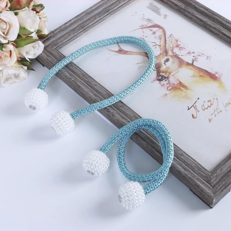 Gyöngyös mágneses függönyrögzítők, textil, modern minimalista stílus, fúrás nélkül