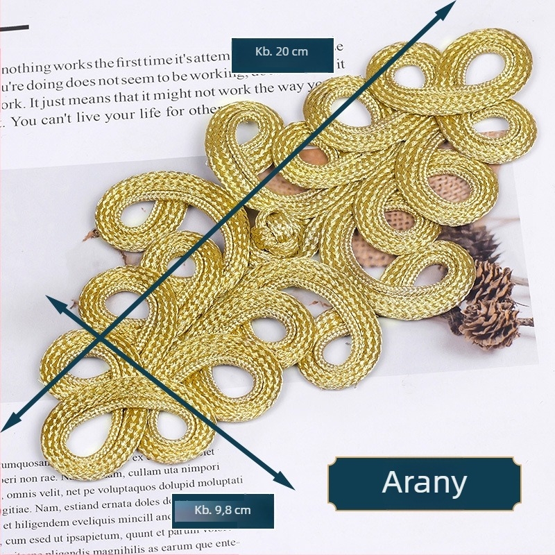 Díszes csat – arany drót, vintage stílus, márka Inheritance Accessories