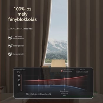 Nappali szobai blackout függöny Silk Flower anyaggal, univerzális stílus