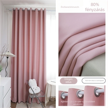Ablakfüggönyök, Magas sűrűségű anyag, Selyemréteg, Modern Minimalista stílus, nappaliba, hálószobába, dolgozószobába, étkezőbe, Fényblokkolás 71-90%