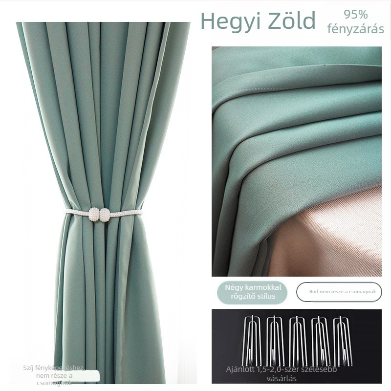 Ablakfüggönyök, Magas sűrűségű anyag, Selyemréteg, Modern Minimalista stílus, nappaliba, hálószobába, dolgozószobába, étkezőbe, Fényblokkolás 71-90%