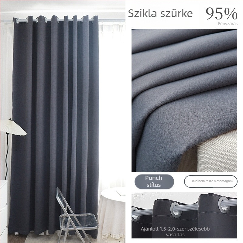 Ablakfüggönyök, Magas sűrűségű anyag, Selyemréteg, Modern Minimalista stílus, nappaliba, hálószobába, dolgozószobába, étkezőbe, Fényblokkolás 71-90%
