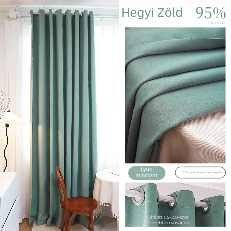 Ablakfüggönyök, Magas sűrűségű anyag, Selyemréteg, Modern Minimalista stílus, nappaliba, hálószobába, dolgozószobába, étkezőbe, Fényblokkolás 71-90%