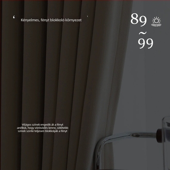 Kétszínű Chenille függönyök kétoldalas textúrával, 70–90%-os árnyékolás, krém stílus