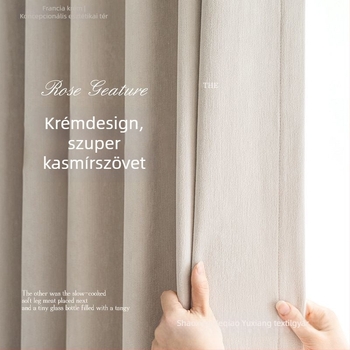 Kétoldalas teljes sötétítő függöny, Chenille anyag, 71–90% árnyékolás, modern minimalista stílus