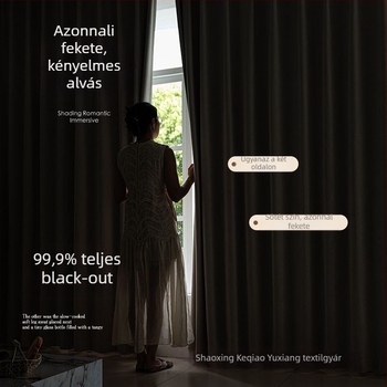 Kétoldalas teljes sötétítő függöny, Chenille anyag, 71–90% árnyékolás, modern minimalista stílus