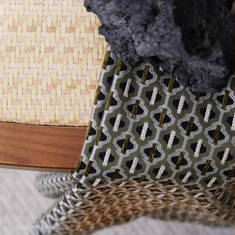 Francia stílusú Chenille Jacquard függöny geometriai mintával, árnyékolás 71-90%, poliészter