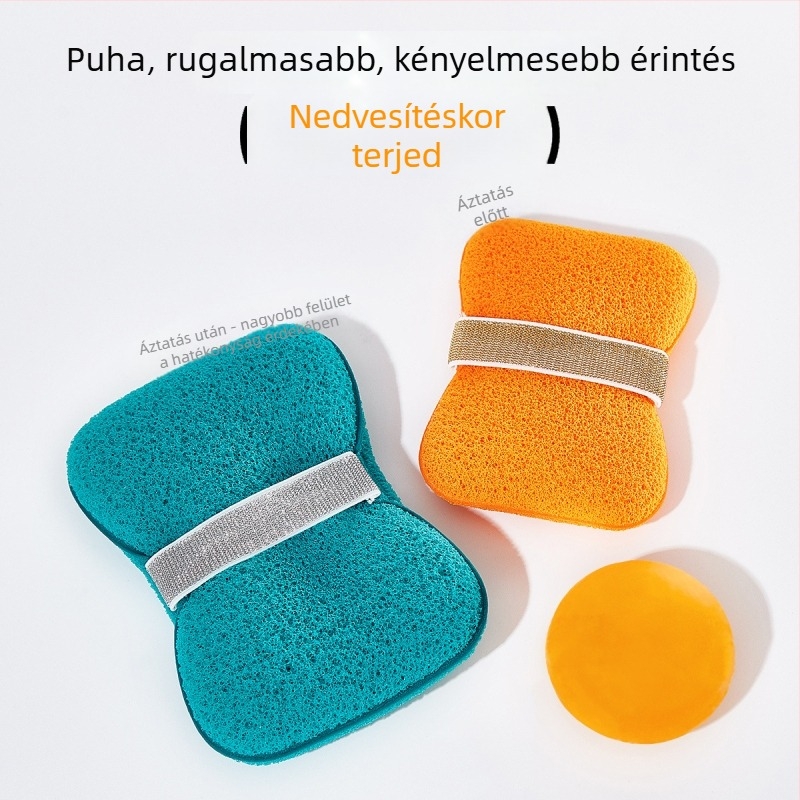 GECOMO PVA tisztító habszivacs iszapos maszkkal, mélytisztítás, bőrbarát arctisztító, 600 db/csomag