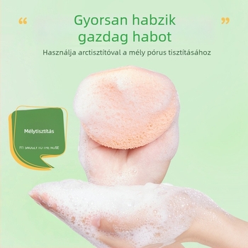 Gecomo arctisztító puff — puha, bőrbarát arctisztító puff vállszíjjal; gyors habképződés, mély tisztítás; 600 db/csomag; Anyag: Egyéb; Importálva: Nem