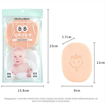 Marianne PVA arc tisztító szivacs, gyengéd hámlasztás babaszerű bőrre, két darabos készlet