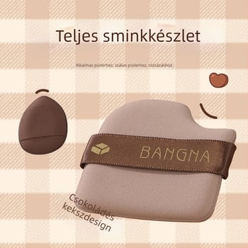 Bonna Csokoládés Púder Puff Készlet - Száraz púder puff, Hidrofil poliuretán, 6 darab, Háromszög és szabálytalan formák