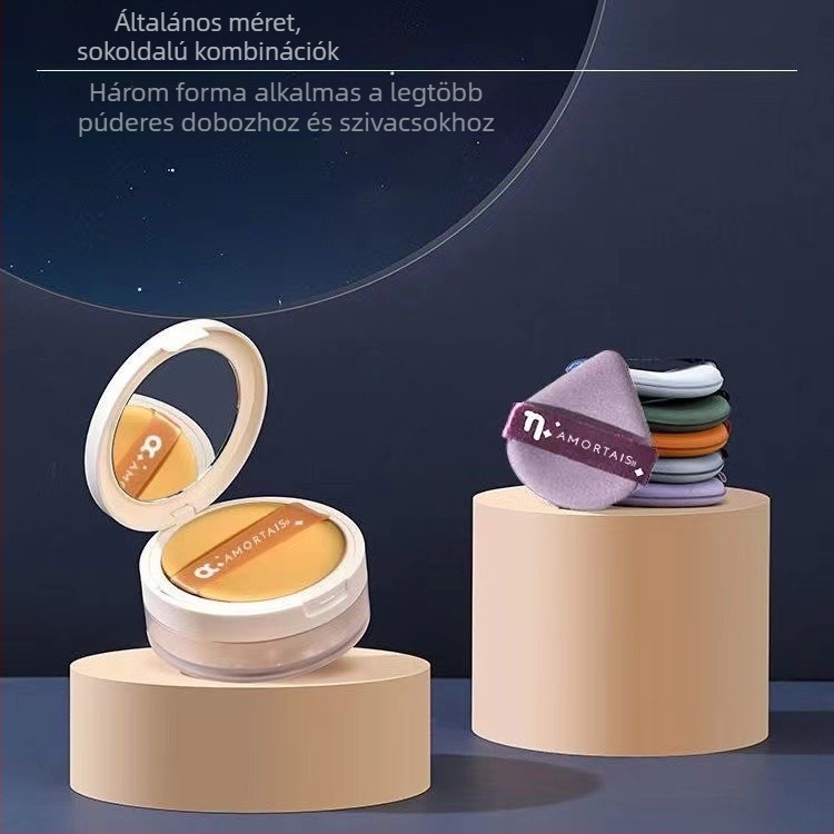 Ermu genuine grapes száraz sminkszivacs, forma: háromszög és csepp alakú, anyag: szivacs, mennyiség: 4/7 db.