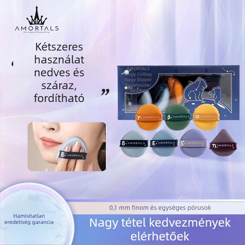 Ermu genuine grapes száraz sminkszivacs, forma: háromszög és csepp alakú, anyag: szivacs, mennyiség: 4/7 db.