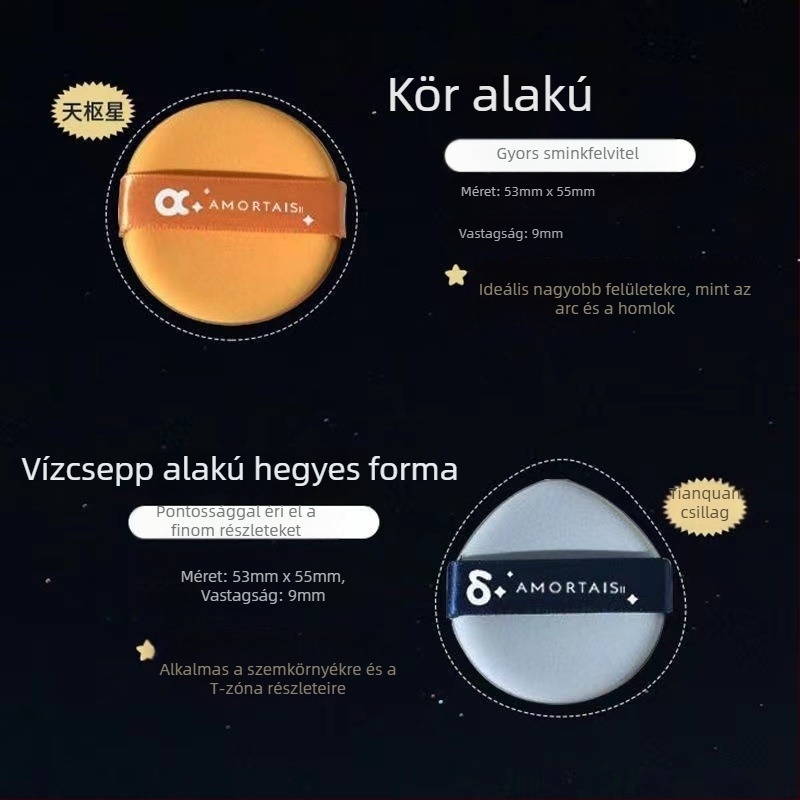 Ermu genuine grapes száraz sminkszivacs, forma: háromszög és csepp alakú, anyag: szivacs, mennyiség: 4/7 db.