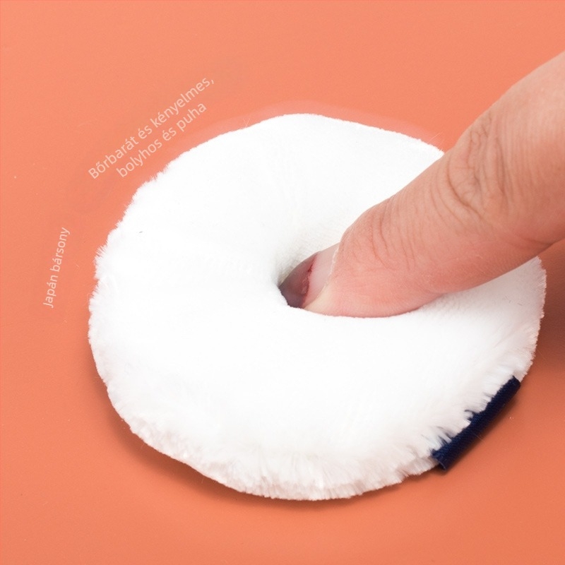 ilbu Száraz púder puff, tiszta pamut, flokolt, 3 db