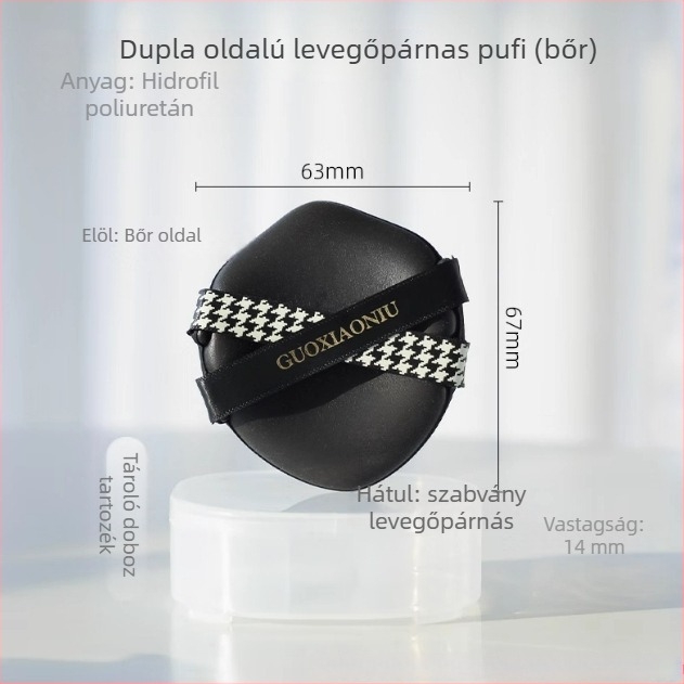 Guo xiaoniu púder szivacs – kettős használat nedves/száraz, természetes szivacs, 6 db, formák: háromszög, csepp, tök alak