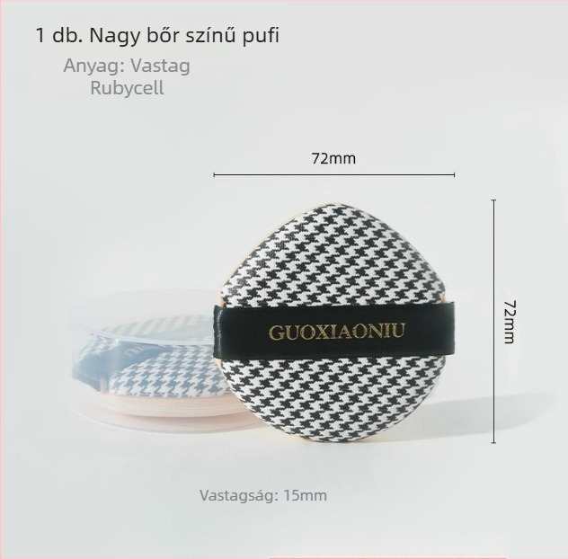 Guo xiaoniu púder szivacs – kettős használat nedves/száraz, természetes szivacs, 6 db, formák: háromszög, csepp, tök alak