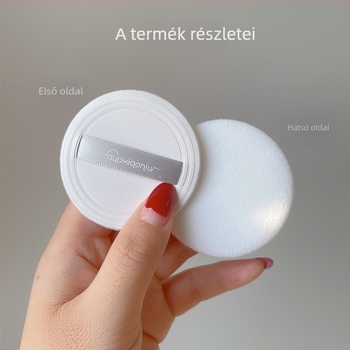 5 darabos púder puff helyettesítő készlet, kerek, ultra vékony, bőr flockolt felülettel