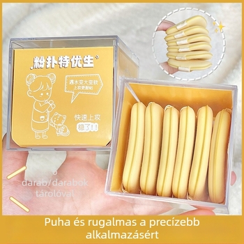 Gecomo Butter Biscuit sminkpúder puff – kétoldalas, nedves/száraz használat, hidrofiliás poliuretán, 6 db