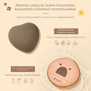 ROZO mini csepp alakú púder szivacs nedves és száraz felhasználásra, hidrofil poliuretánból, 5 darabos készlet