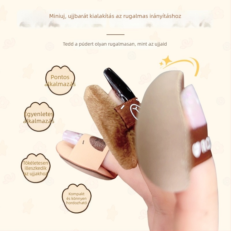 ROZO mini csepp alakú púder szivacs nedves és száraz felhasználásra, hidrofil poliuretánból, 5 darabos készlet