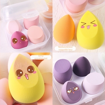 Sminkszivacs – nem szívja fel a port, nedves/száraz kettős használat, légpárnás púder puff, rendkívül puha textúra