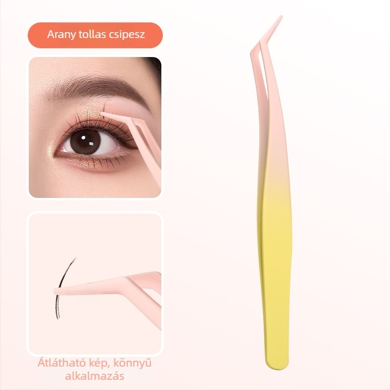 Nem ragadó csipesz műszempillák átültetéséhez – Különleges csipesz szempillaművészeknek, ragasztómentes, 500 darabos csomag, Eredet: Yangjiang, Helyi
