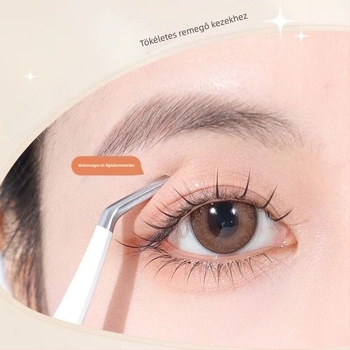 Műszempilla csipesz hamis szempillákhoz, nagy pontossággal, rozsdamentes acélból, Six Six Beauty, általános használatra