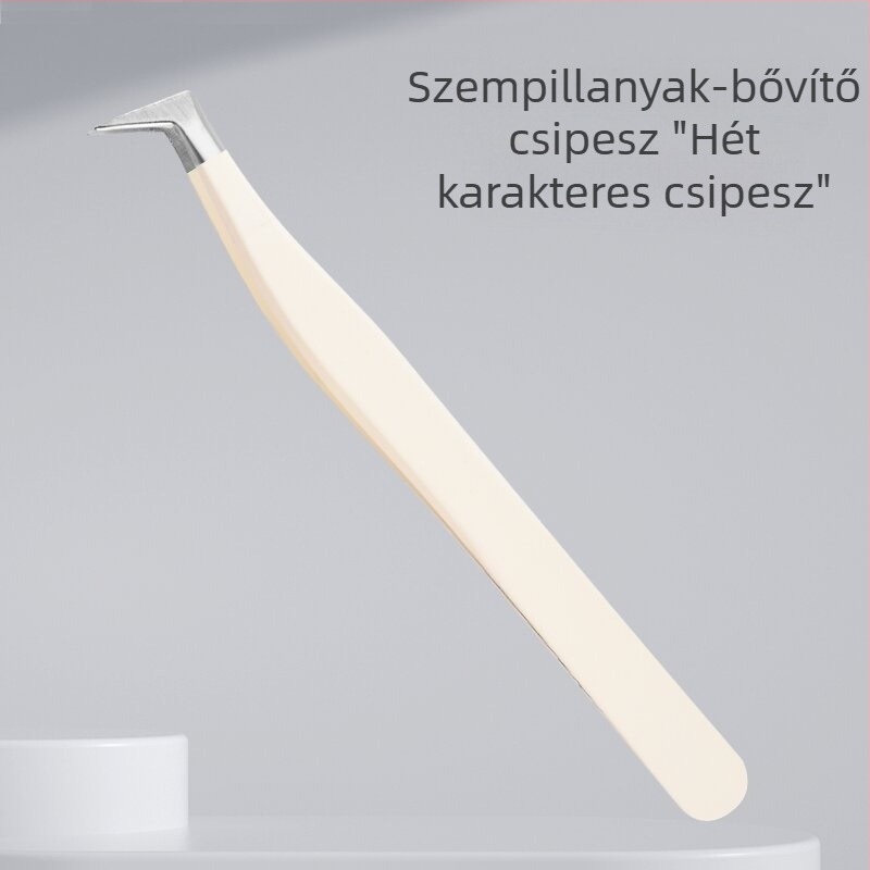 Műszempilla csipesz hamis szempillákhoz, nagy pontossággal, rozsdamentes acélból, Six Six Beauty, általános használatra