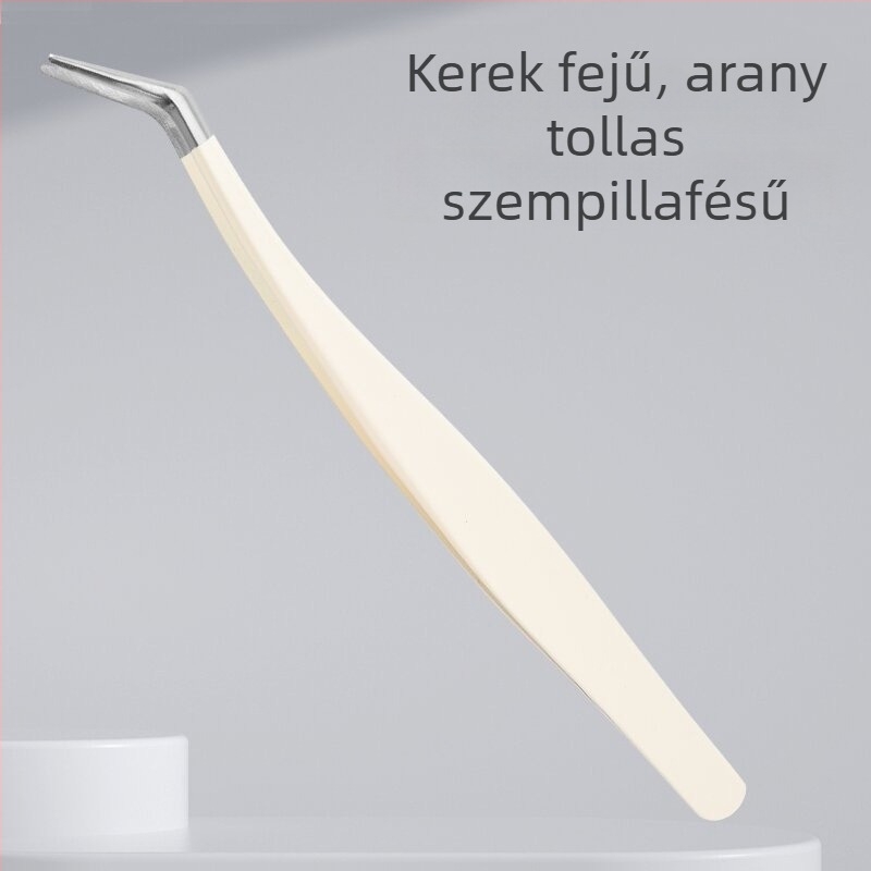 Műszempilla csipesz hamis szempillákhoz, nagy pontossággal, rozsdamentes acélból, Six Six Beauty, általános használatra