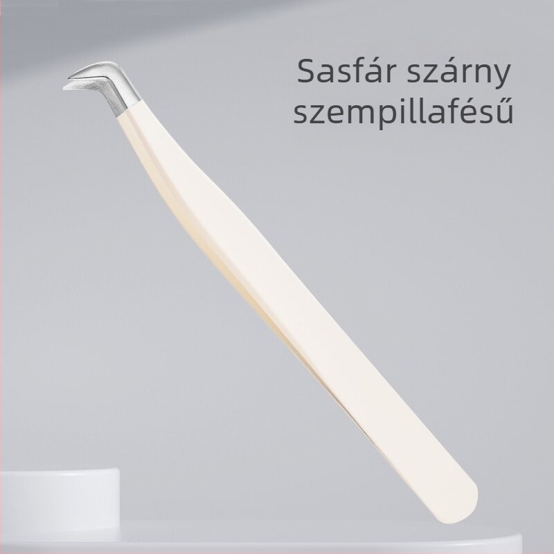 Műszempilla csipesz hamis szempillákhoz, nagy pontossággal, rozsdamentes acélból, Six Six Beauty, általános használatra