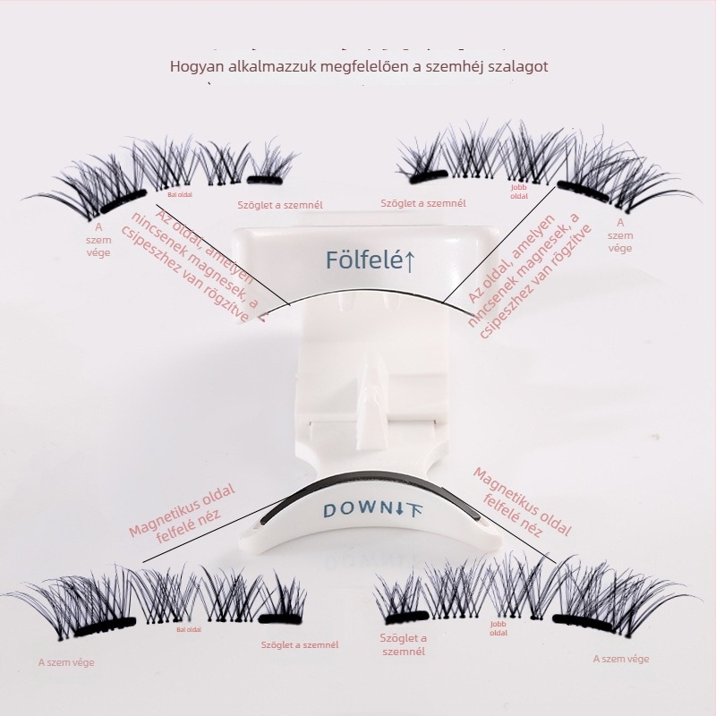 Mágneses szempillafésű – kézi, nem elektromos, független márkájú, csomagolás 500 darab, egyszerű stílus