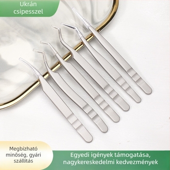Szempilla hosszabbítás csipesz - rozsdamentes acél, Jin Tenghui, görbítő eszköz szempillákhoz