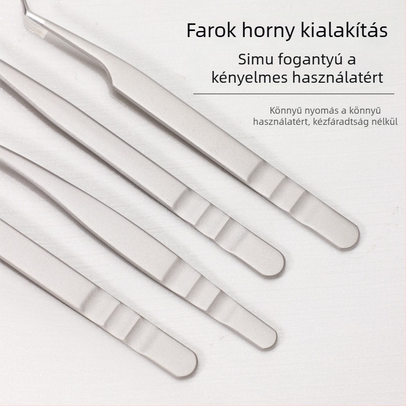 Szempilla hosszabbítás csipesz - rozsdamentes acél, Jin Tenghui, görbítő eszköz szempillákhoz