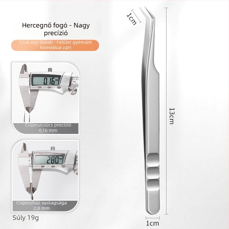 Szempilla hosszabbítás csipesz - rozsdamentes acél, Jin Tenghui, görbítő eszköz szempillákhoz