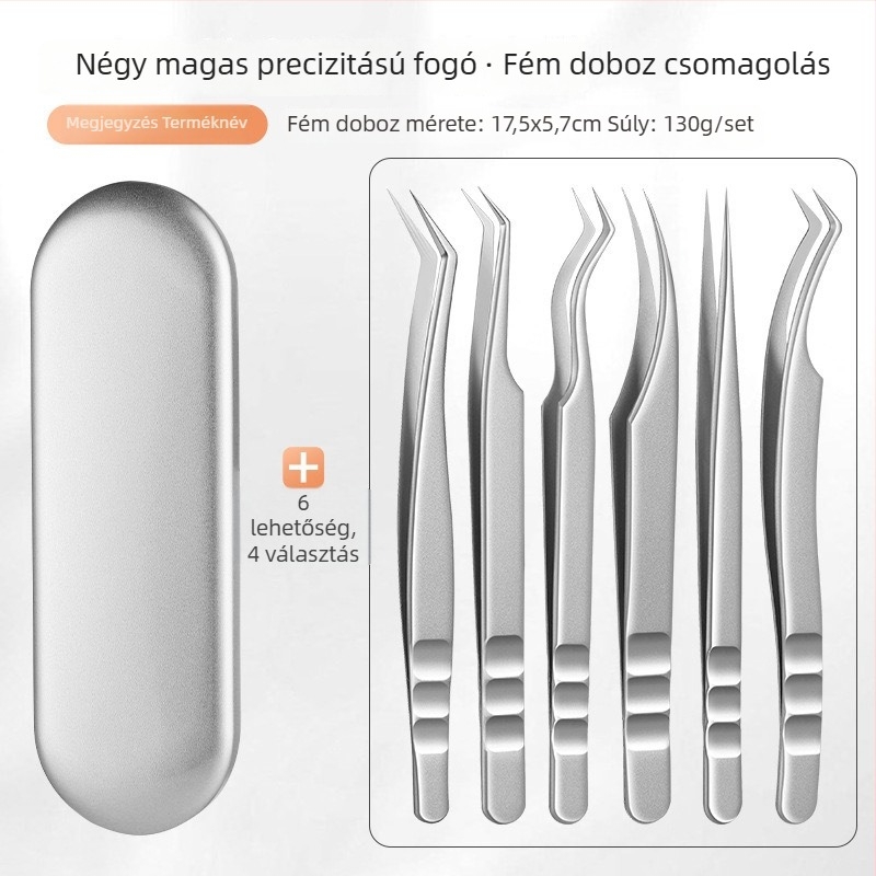 Szempilla hosszabbítás csipesz - rozsdamentes acél, Jin Tenghui, görbítő eszköz szempillákhoz