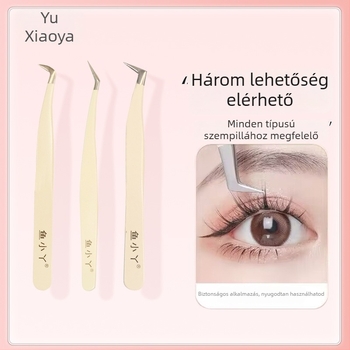 Szempilla csipesz és göndörítő kezdőknek — rozsdamentes acél, márka Little Fish, általános használat
