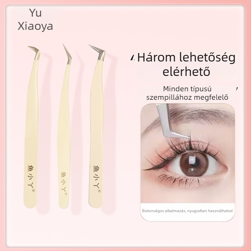 Szempilla csipesz és göndörítő kezdőknek — rozsdamentes acél, márka Little Fish, általános használat