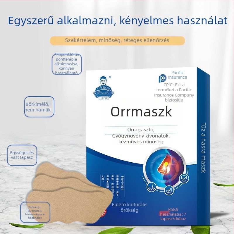Orr egészség-tapasz infravörös melegítéssel – OEM Nose Patch 01 felnőtteknek és gyerekeknek