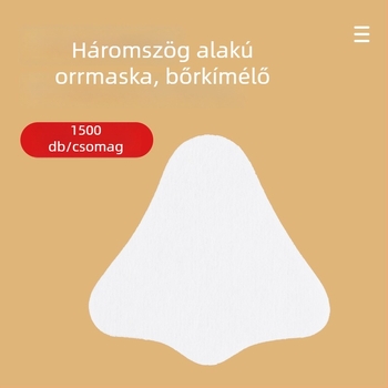 Egyszer használatos háromszögletű orrmaszk papír, könnyű, nedves kompresszió a T-zónában, kozmetikai szalon számára, 14 darab