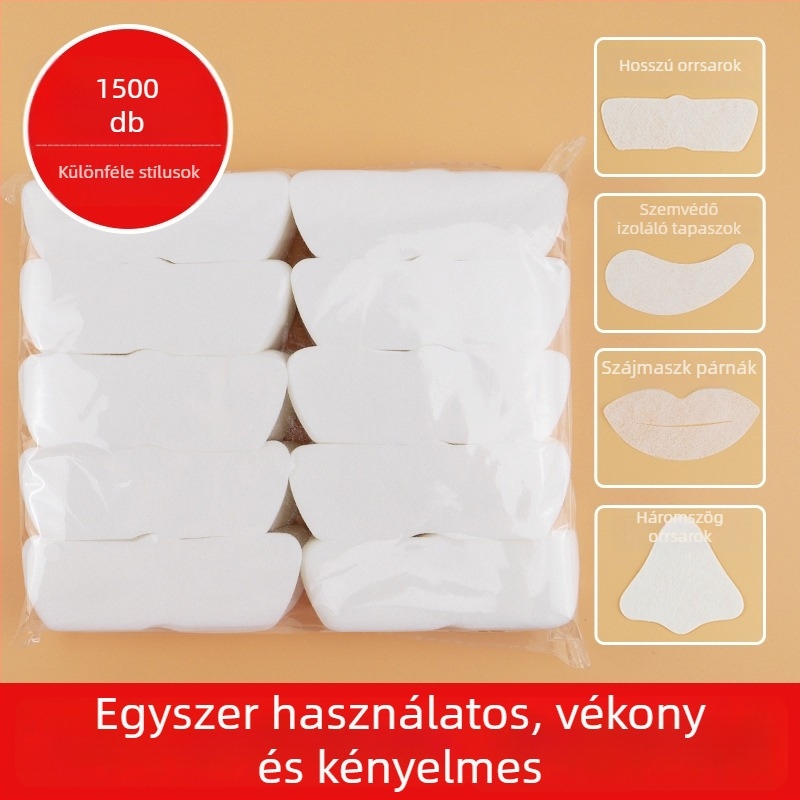 Egyszer használatos háromszögletű orrmaszk papír, könnyű, nedves kompresszió a T-zónában, kozmetikai szalon számára, 14 darab