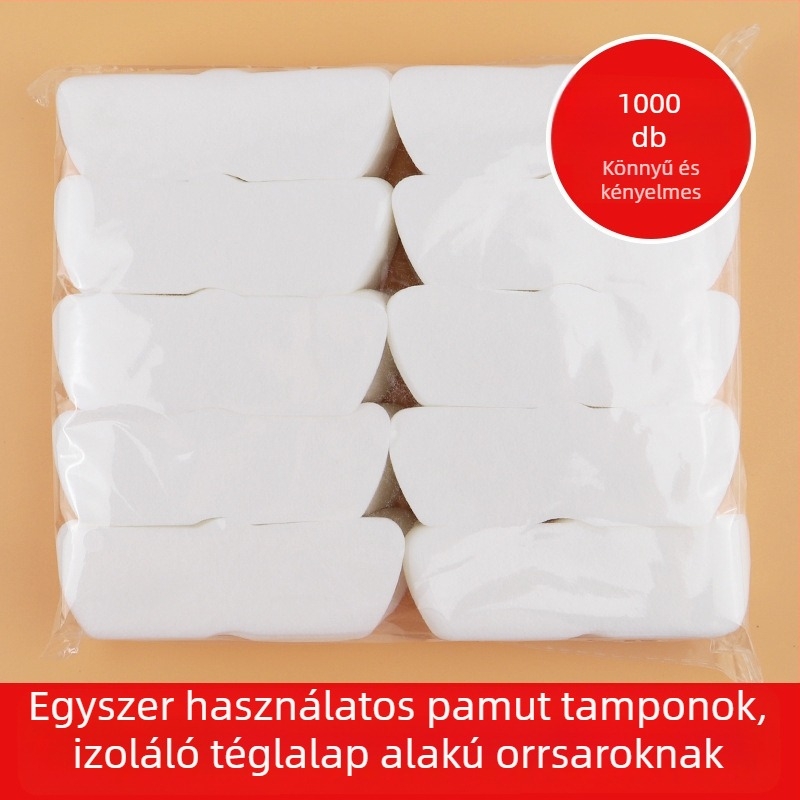 Egyszer használatos háromszögletű orrmaszk papír, könnyű, nedves kompresszió a T-zónában, kozmetikai szalon számára, 14 darab