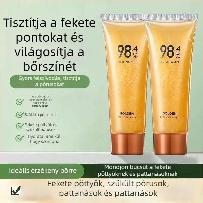 Peel-off maszk az olajkontrollhoz, a pórusösszehúzáshoz, mitesszerek eltávolításához és mélytisztításhoz – minden bőrtípushoz