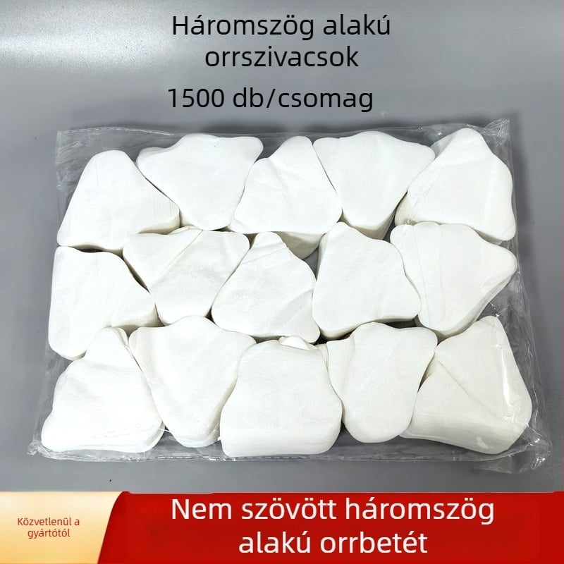 Háromszög alakú orrmembrán lapok, 1500 db, 60 g, egyszer használatos, nem szövött anyag